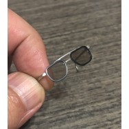 Custom 1/6 Scale Brown Lens Diecast / metal made sunglasses